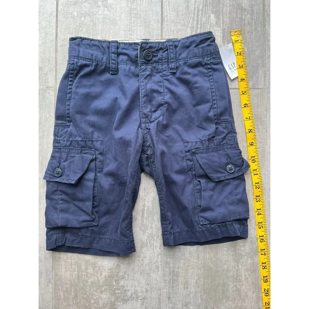 Gap Kids Toddler Boy Cargo Shorts Khaki Chino Navy Everyday Casual Dressy 6 Slim